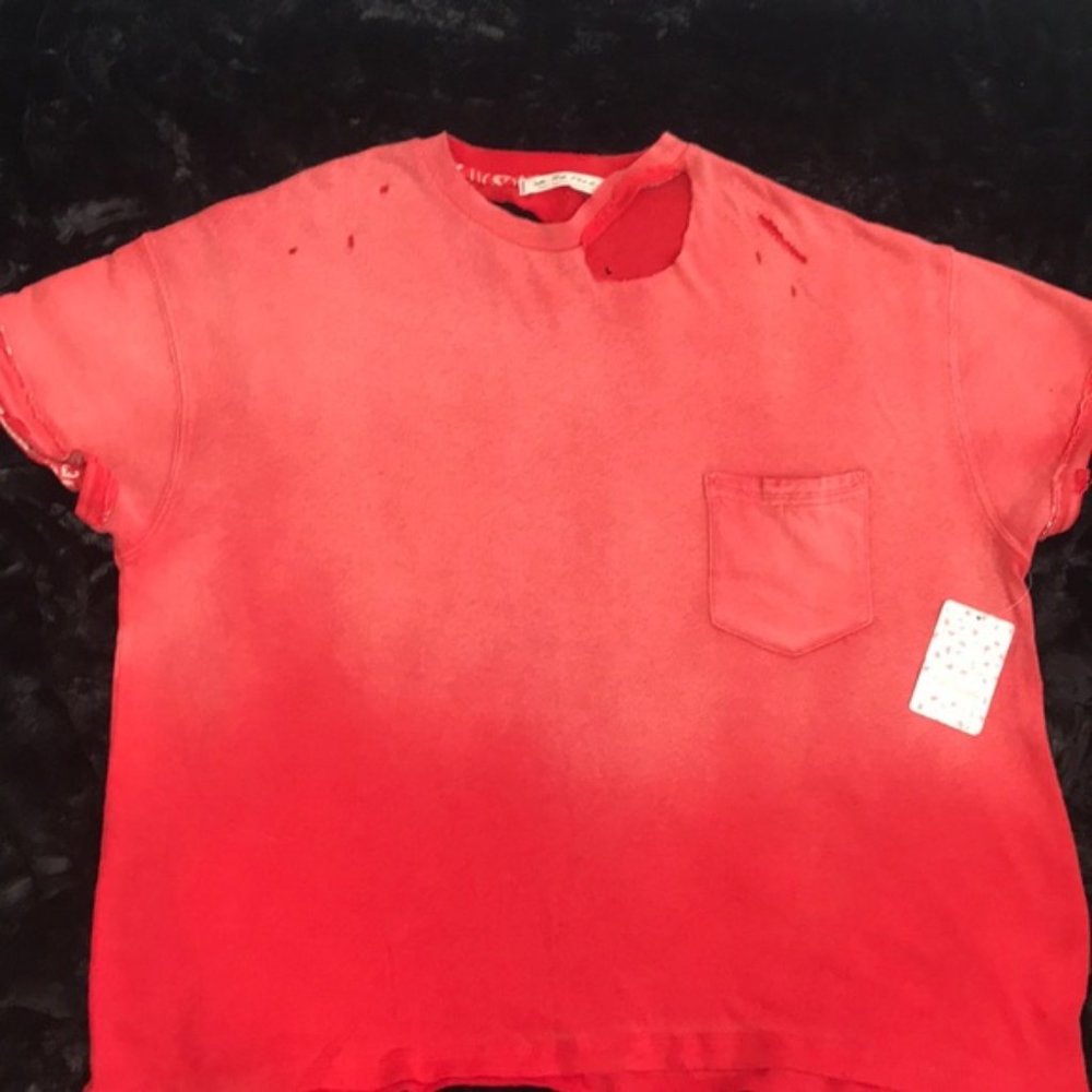 Free People Lucky Distressed Tee. XS, S - Picture 3 of 8